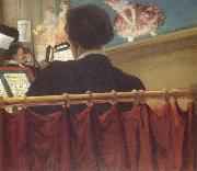 Shinn Everett The Orchestra Pit,Old Proctor's Fifth Avenue Theatre oil